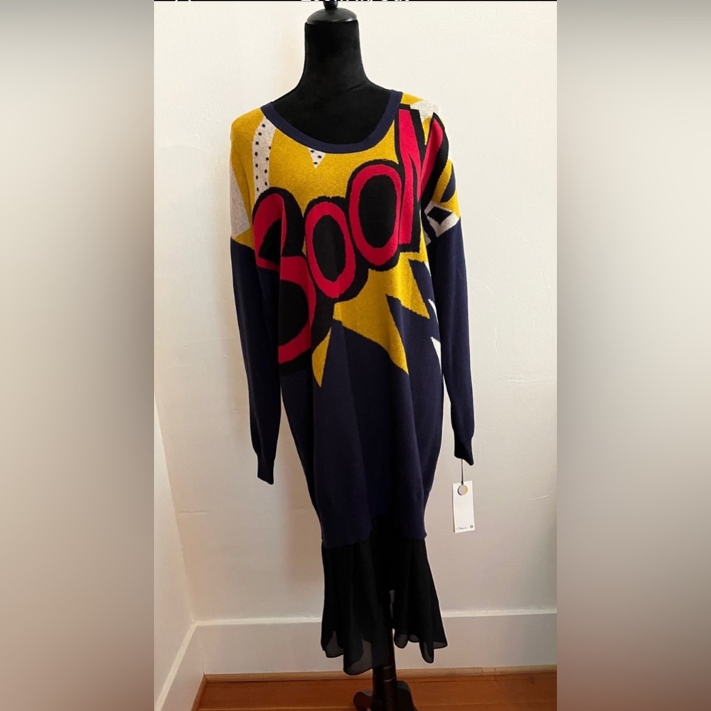 3.1 Phillip Lim for Target BOOM Sweater Dress with chiffon flutter NWT size Lg